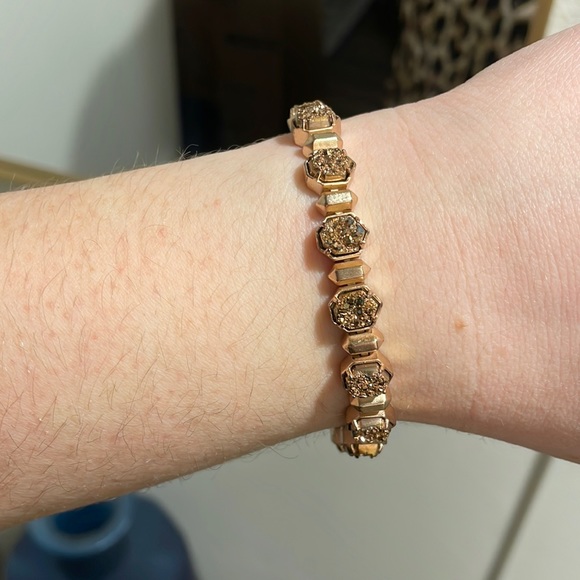 Kendra Scott Rose Gold Tara Bracelet Rose Gold Druzy - Picture 1 of 3